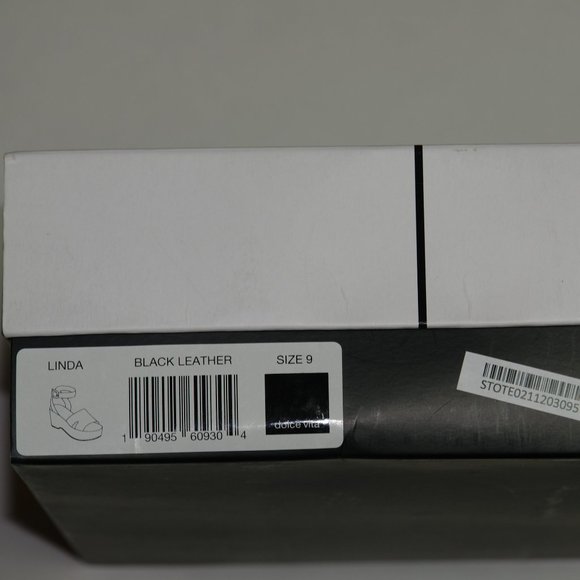 NEW Dolce Vita Linda Leather Cork Sandals Black 9 - Picture 4 of 4